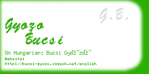 gyozo bucsi business card